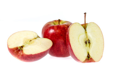 red apple isolated on white
