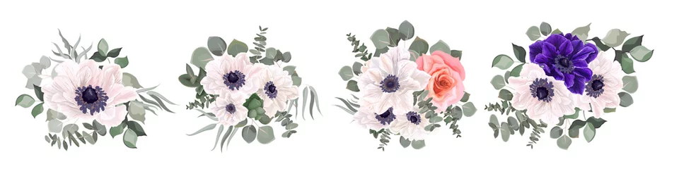 Foto op Plexiglas flowers on white background © Alena