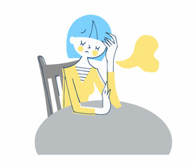 Woman with headache pain