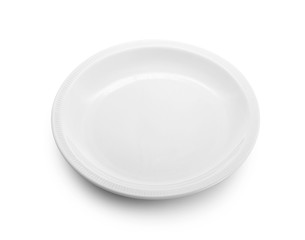 white plate isolated on white background.