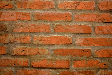 The background of the plaster walls, made of red clay brick and cemented plaster, for decoration for beauty and construction are more robust.