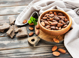 Cocoa beans and chocolate