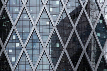 Detail of a modern glazed office buildingArchitecture of a large residential building