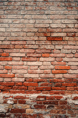 Obraz premium Old red brick wall textures and backgrounds