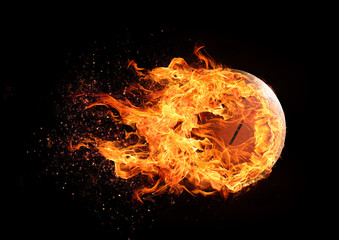 燃えるバスケットボール