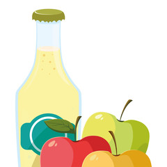 juice bottle fresh fruit apples