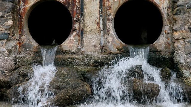 flowing of urban waster water