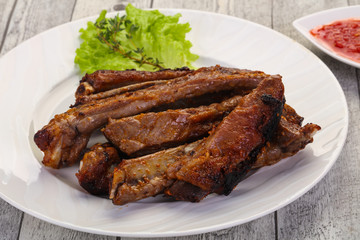 Roasted pork ribs