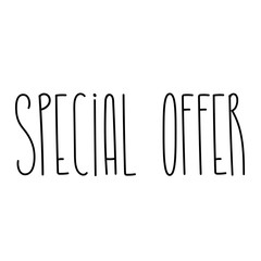 Shop cafe words text set for decoration design template