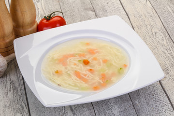 Chicken soup with noodles
