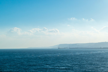 Fototapeta premium View to Harbour Wall Dover Blick zur Hafenmauer 