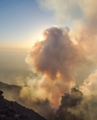 crater at Mount Stromboli