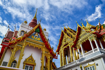 Lahan Temple, Bang Bua Thong, with the main Buddha image in the chapel is the Sukhothai Art Buddha image.
