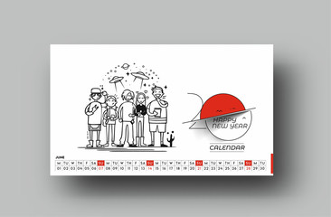 Happy new year 2020 Calenda -  New Year Holiday design elements for holiday cards