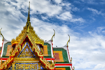 Lahan Temple, Bang Bua Thong, with the main Buddha image in the chapel is the Sukhothai Art Buddha image.
