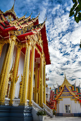 Lahan Temple, Bang Bua Thong, with the main Buddha image in the chapel is the Sukhothai Art Buddha image.