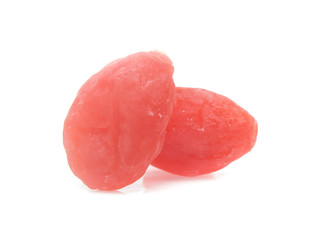 Dried  plums isolated on white background