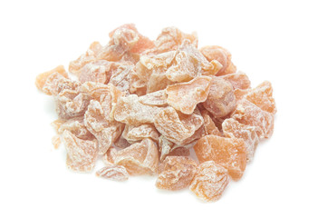 Dried  plums isolated on white background