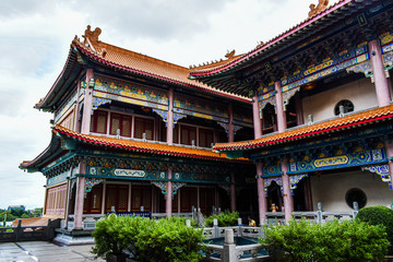 Fototapeta premium Leng Ne Yi Yi Temple, located in Charoen Krung District, Bangkok, is a famous temple for Chinese and foreigners. Popular in paying respect
