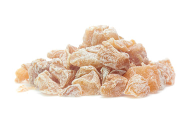 Dried  plums isolated on white background