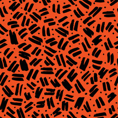 Abstract Seamless Pattern. Brush Strokes.