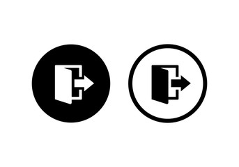 Obraz premium exit icon vector