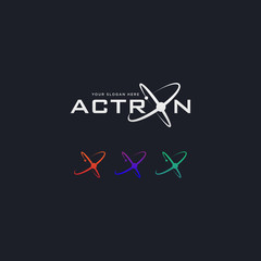 Abstract futuristic orbit tech, science, internet, logo template