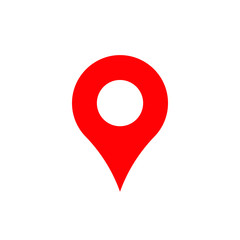 Red maps pin. Location map icon. Location pin. Pin icon vector.