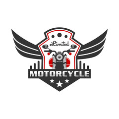 retro or vintage motorcycle emblem logo design