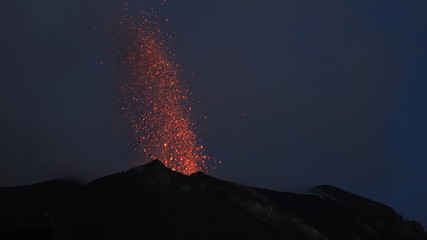 Stromboli en éruption Juillet 2019