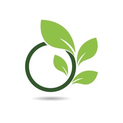 Leaf logo vector icon illustration