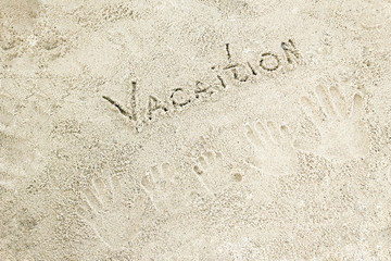 beautiful pattern on the sea sand on nature background