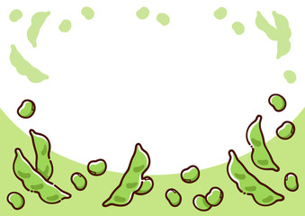 枝豆　可愛い手書きイラストの背景