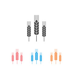 Spike set icon. Agriculture, natural, harvest symbol and illustration