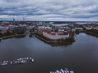Fototapeta premium Hakaniemi, Helsinki Finland in July 2019.