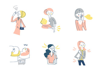 病気の症状３　女性　セット