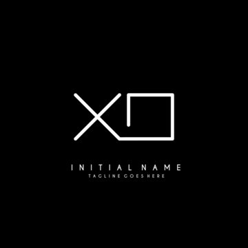 Initial X O XO minimalist modern logo identity vector