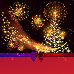Merry christmas and happy new year. Happy New Year - Marry Christmas background with gold - Vector