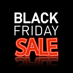 BLACK FRIDAY SALE with reflection