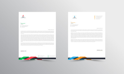  Abstract Letterhead Design Template - vector