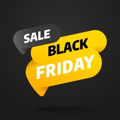 Black Friday Sale and discount banner design. Concept of sale, clearance and discount. Vector illustration.