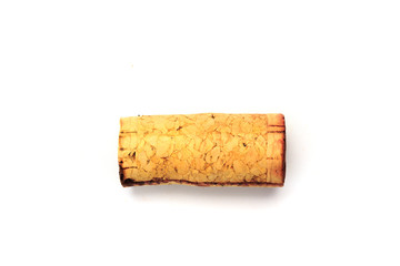 Wine corks isolated on white background .