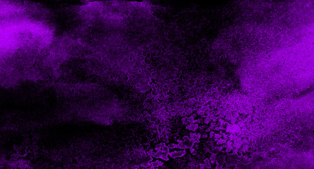 Głębokie ciemne fioletowe neony akwarela na czarnym tle. Aquarelle teksturowane płótno papierowe do kreatywnego projektowania z zadrapaniami. Abstrakcjonistyczna pozaziemska purpurowa atrament tekstury wodnego koloru farby ilustracja - 285603067