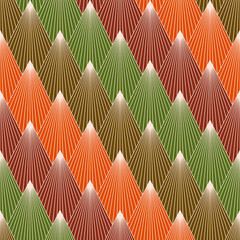 Seamless geometric pattern with rhombus. Vector of triangles. Decorative colorful background with abstraction