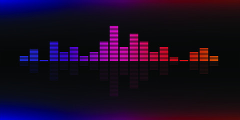 Colorful sound wave. Vector illustration.