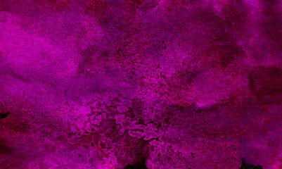 Creative dark pink paper texture water color painted illustration. Magenta watercolor on black background. Colorful smeared fuchsia neon paper textured aquarelle canvas for creative design - obrazy, fototapety, plakaty