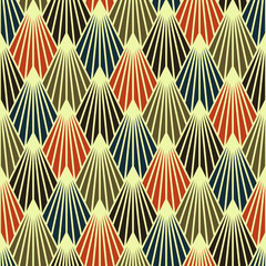 Seamless geometric pattern with rhombs. Vector of triangles. Decorative abstract background in pastel colors