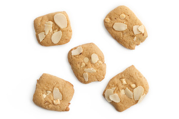 Fresh home made cookies isolated on white background