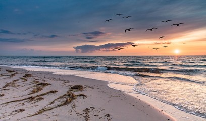 sunset on beach