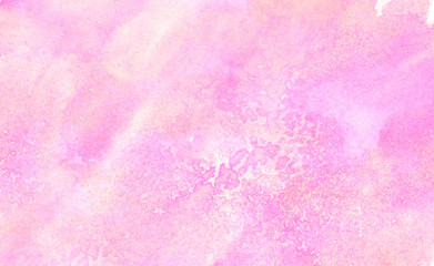 Creative subtle light pink color ink effect shades gradient on textured paper. Aquarelle painted magenta watercolor canvas for splash design, invitation background, vintage template
